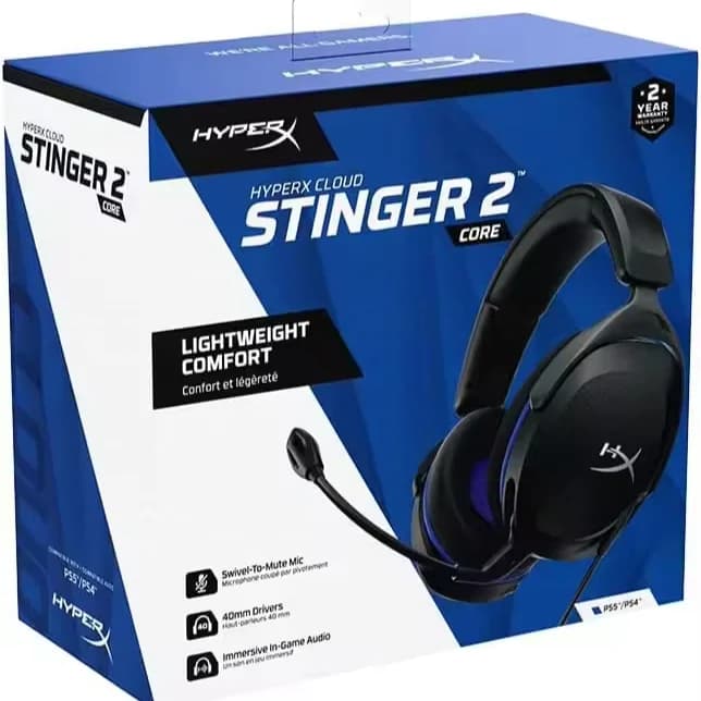هدست مخصوص بازی هایپرایکس مدل  cloud stinger 2 core for PS4/PS5